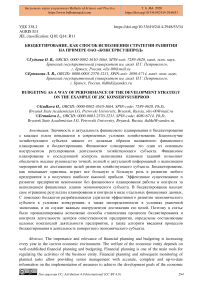 Бюджетирование, как способ исполнения стратегии развития на примере ОАО "Консервсушпрод"