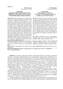 Эффекты выключения симпатического шейного ганглия на показатели сердечной деятельности крыс