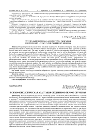 Психофизиологическая адаптация студентов в период обучения