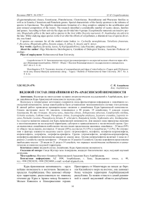 Видовой состав лишайников Кура-Араксинской низменности