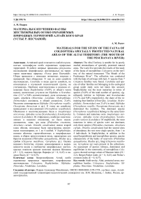 Материалы к изучению фауны жесткокрылых особо охраняемых природных территорий Алтайского края (устье р. Песчаной)