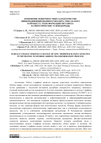 Изменение поверхностных характеристик цинкмодифицированного цеолита типа H-ZSM-5 в процессе трансформации метанола в синтетические углеводороды