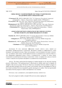 Связь между силой нервной системы студентов и их академической успеваемостью