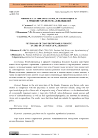 Фитомасса серо-бурых почв, формирующаяся в аридной экосистеме Азербайджана