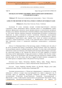 Взгляд на историю топливно-энергетического комплекса Сурханского оазиса