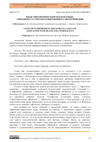 Виды эвфемизмов в кыргызском языке, связанных со смертью и выражением соболезнования