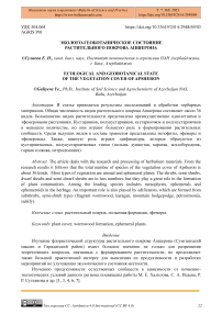 Эколого-геоботаническое состояние растительного покрова Апшерона