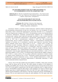 Анализ инвалидности вследствие болезней уха и сосцевидного отростка в Кыргызстане