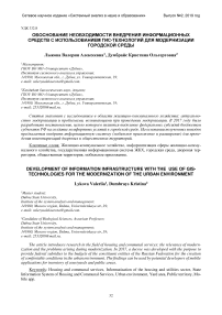 Обоснование необходимости внедрения информационных средств с использованием ГИС-технологий для модернизации городской среды