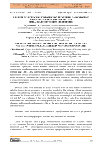 Влияние различных видов базисной терапии на лабораторные и иммунологические показатели при анкилозирующем спондилите