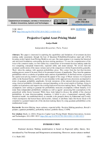 Projective Capital Asset Pricing Model