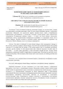 Экономический ущерб от изменений климата и способы адаптации к ним