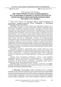 Быстрый трекинг зрачка, основанный на исследовании гранично-ступенчатой модели изображения и многомерной оптимизации методом Хука-Дживса