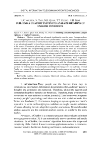 Создание системы чат-ботов для анализа мнений англоязычных комментариев