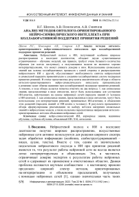 Анализ методов онтолого-ориентированного нейро-символического интеллекта при коллаборативной поддержке принятия решений