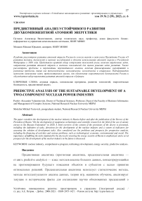 Предиктивный анализ устойчивого развития двухкомпонентной атомной энергетики