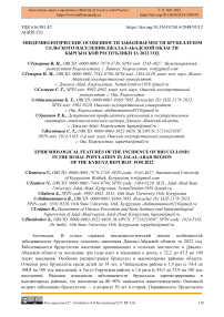 Эпидемиологические особенности заболеваемости бруцеллезом сельского населения Джалал-Абадской области Кыргызской Республики за 2022 год