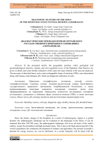 Diagnostic features of the soils of the Besitchay State Natural Reserve (Azerbaijan)