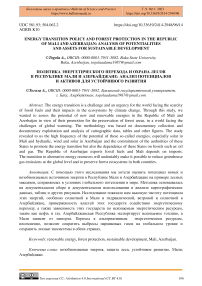 Energy transition policy and forest protection in the Republic of Mali and Azerbaijan: analysis of potentialities and assets for sustainable development