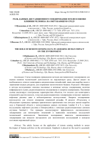 Роль данных дистанционного зондирования земли в оценке влияния человека на окружающую среду