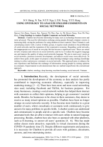 Использование онтологии для анализа английских комментариев в социальных сетях