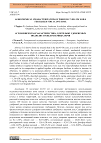 Agrochemical characterization of podzolic-yellow soils fertilized for a long time