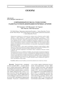 Современный взгляд на технологию радиочастотной денервации почечных артерий