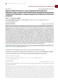 Прогноз нефтегазоносности в зоне сочленения восточной части Пермского свода, северных окончаний Бымско-Кунгурской моноклинали и Бабкинской седловины и северо-западной части Юрюзано-Сылвенской депрессии