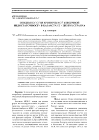 Эпидемиология хронической сердечной недостаточности в Казахстане и других странах