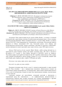 Анализ габалинской популяции ржи Secale segetale (zhuk.) Roshev., выращенной на Апшеронском полуострове