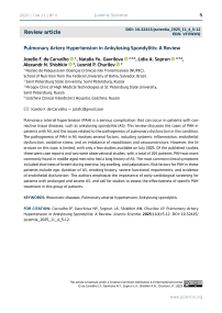 Pulmonary Artery Hypertension in Ankylosing Spondylitis: A Review