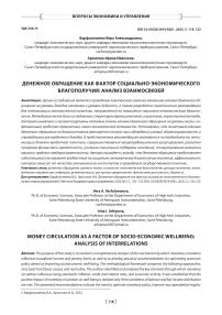 Денежное обращение как фактор социально-экономического благополучия: анализ взаимосвязей