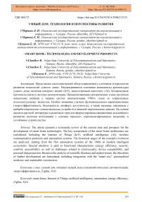 Умный дом: технологии и перспективы развития