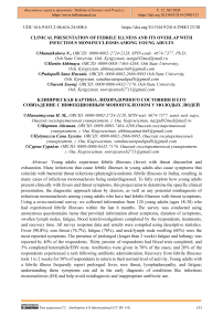 Clinical Presentation of Febrile Illness and its Overlap with Infectious Mononucleosis among Young Adults