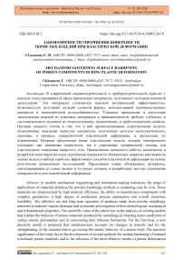Закономерности упрочнения поверхности пористых изделий при пластической деформации