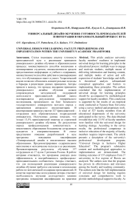 Универсальный дизайн обучения: готовность преподавателей и интеграция в образовательный процесс вуза