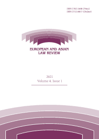 4 (1), 2021 - EUROPEAN AND ASIAN LAW REVIEW