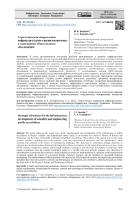 Стратегические направления инфраструктурного развития научных и инженерных общественных объединений