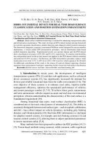 IDRRS: инерциальное IoT-устройство для классификации дорожного покрытия в режиме реального времени и повышения точности оценки местоположения