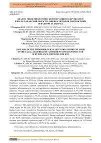 Анализ эпидемиологической ситуации по бруцеллезу в Жалал-Абадской области: оценка методов диагностики и надзора за 2024 год