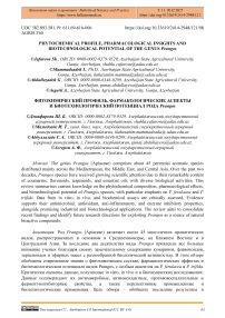Phytochemical Profile, Pharmacological Aspects, and Biotechnological Potential of the Genus Prangos