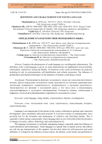Definition and Characteristics of Youth Language