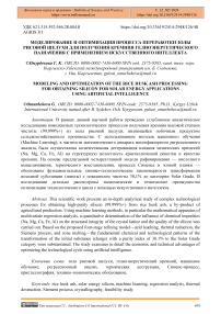 Моделирование и оптимизация процесса переработки золы рисовой шелухи для получения кремния гелиоэнергетического назначения с применением искусственного интеллекта