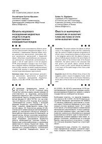 Объекты нецелевого расходования бюджетных средств и средств государственных внебюджетных фондов