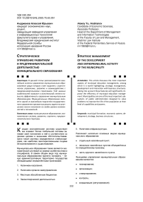 Стратегическое управление развитием и предпринимательской деятельностью муниципального образования
