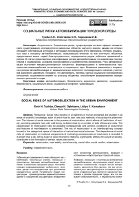 Социальные риски автомобилизации городской среды