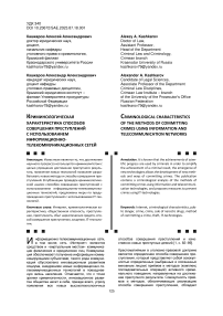 Криминологическая характеристика способов совершения преступлений с использованием информационно-телекоммуникационных сетей