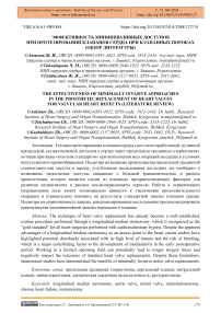 Эффективность миниинвазивных доступов при протезировании клапанов сердца при клапанных пороках (обзор литературы)