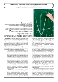 Методические особенности обучения учащихся функционально-графической линии