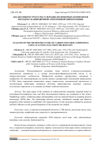 Анализ микроструктуры углеродно-полимерных композитов методом сканировочной электронной микроскопии